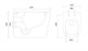 AQUATEK Альфа Унитаз подвесной безободковый 520 x 370 x 330 мм, тонкое сиденье с механизмом плавного закрывания, белый - фото 222430