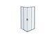 AQUATEK Душевой уголок квадратный, двери раздвижные 900x900x2000 профиль черный, стекло прозрачное 6 мм - фото 222509