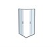 AQUATEK Душевой уголок квадратный, двери раздвижные 900x900x2000 профиль черный, стекло прозрачное 6 мм - фото 222510
