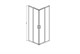 AQUATEK Душевой уголок квадратный, двери раздвижные 900x900x2000 профиль черный, стекло прозрачное 6 мм - фото 222512