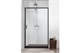 AQUATEK Душевая дверь двухэлементная, раздвижная1000x2000 профиль черный, стекло прозрачное 6 мм - фото 222549
