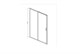 AQUATEK Душевая дверь двухэлементная, раздвижная1000x2000 профиль черный, стекло прозрачное 6 мм - фото 222551