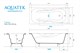 AQUATEK Гамма Ванна чугунная эмалированная 1500x750 мм в комплекте с 4-мя ножками без ручек, цвет белый - фото 222659