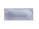 AQUATEK Афродита Ванна пристенная прямоугольная на каркасе с фронтальной панелью и сливом-переливом  размер 170x70 см, белый - фото 222889