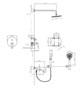 BELBAGNO Ancona Душевой комплект встраиваемый с изливом (смеситель встраиваемый, верхний душ, ручной душ со шлангом и держателем) хром - фото 223835