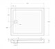 BELBAGNO Душевой поддон прямоугольный акриловый размер 120x100 см, белый - фото 223861