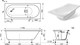 AQUANET Lotos Stone Ванна из искусственного камня пристенная прямоугольная размер 170x75 см,белый AQUANET- AQ-00332891 - фото 224993