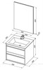 AQUANET Мебель для ванной подвесная Lino 60 белый матовый - фото 225130