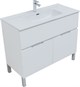 AQUANET Мебель для ванной напольная напольнаяАлвита New 100 1 ящик, 2 дверцы, белый матовый - фото 225451