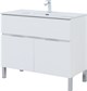 AQUANET Мебель для ванной напольная напольнаяАлвита New 100 1 ящик, 2 дверцы, белый матовый - фото 225457