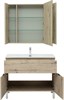 AQUANET Мебель для ванной напольная Алвита New 100 1 ящик, 2 дверцы, дуб веллингтон белый - фото 225465