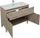 AQUANET Мебель для ванной напольная Алвита New 100 1 ящик, 2 дверцы, дуб веллингтон белый - фото 225467