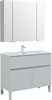 AQUANET Мебель для ванной напольная напольнаяАлвита New 100 1 ящик, 2 дверцы, серый - фото 225469