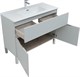 AQUANET Мебель для ванной напольная напольнаяАлвита New 100 1 ящик, 2 дверцы, серый - фото 225473