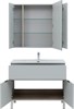 AQUANET Мебель для ванной напольная напольнаяАлвита New 100 1 ящик, 2 дверцы, серый - фото 225476