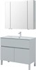 AQUANET Мебель для ванной напольная напольнаяАлвита New 100 1 ящик, 2 дверцы, серый - фото 225478