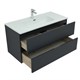AQUANET Мебель для ванной подвесная Алвита New 100 2 ящика, антрацит - фото 225483