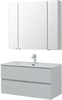 AQUANET Мебель для ванной подвесная Алвита New 100 2 ящика, серый - фото 225521