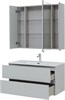 AQUANET Мебель для ванной подвесная Алвита New 100 2 ящика, серый - фото 225522