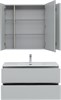 AQUANET Мебель для ванной подвесная Алвита New 100 2 ящика, серый - фото 225523