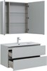 AQUANET Мебель для ванной подвесная Алвита New 100 2 ящика, серый - фото 225525