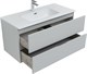AQUANET Мебель для ванной подвесная Алвита New 100 2 ящика, серый - фото 225526
