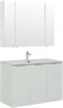 AQUANET Мебель для ванной подвесная Алвита New 100 3 дверцы, белый матовый - фото 225539