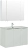 AQUANET Мебель для ванной подвесная Алвита New 100 3 дверцы, белый матовый - фото 225540