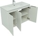 AQUANET Мебель для ванной подвесная Алвита New 100 3 дверцы, белый матовый - фото 225544