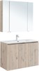 AQUANET Мебель для ванной подвесная Алвита New 100 3 дверцы, дуб веллингтон белый - фото 225550
