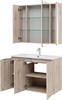 AQUANET Мебель для ванной подвесная Алвита New 100 3 дверцы, дуб веллингтон белый - фото 225555