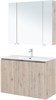 AQUANET Мебель для ванной подвесная Алвита New 100 3 дверцы, дуб веллингтон белый - фото 225556