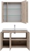 AQUANET Мебель для ванной подвесная Алвита New 100 3 дверцы, дуб веллингтон белый - фото 225557