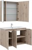 AQUANET Мебель для ванной подвесная Алвита New 100 3 дверцы, дуб веллингтон белый - фото 225559