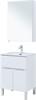 AQUANET Мебель для ванной напольная напольнаяАлвита New 60 1 ящик, 2 дверцы, белый матовый - фото 225593