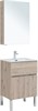 AQUANET Мебель для ванной напольная напольнаяАлвита New 60 1 ящик, 2 дверцы, дуб веллингтон белый - фото 225595