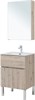 AQUANET Мебель для ванной напольная напольнаяАлвита New 60 1 ящик, 2 дверцы, дуб веллингтон белый - фото 225600