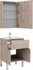 AQUANET Мебель для ванной напольная напольнаяАлвита New 60 1 ящик, 2 дверцы, дуб веллингтон белый - фото 225603