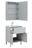 AQUANET Мебель для ванной напольная напольнаяАлвита New 60 1 ящик, 2 дверцы, серый - фото 225614