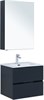 AQUANET Мебель для ванной подвесная Алвита New 60 2 ящика, антрацит - фото 225668