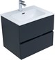 AQUANET Мебель для ванной подвесная Алвита New 60 2 ящика, антрацит - фото 225677