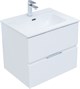 AQUANET Мебель для ванной подвесная Алвита New 60 2 ящика, белый матовый - фото 225683