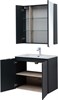 AQUANET Мебель для ванной подвесная Алвита New 80 2 дверцы, антрацит - фото 225767