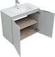 AQUANET Мебель для ванной подвесная Алвита New 80 2 дверцы, серый - фото 225801