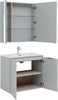 AQUANET Мебель для ванной подвесная Алвита New 80 2 дверцы, серый - фото 225803