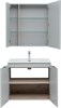 AQUANET Мебель для ванной подвесная Алвита New 80 2 дверцы, серый - фото 225804