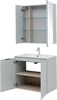AQUANET Мебель для ванной подвесная Алвита New 80 2 дверцы, серый - фото 225806