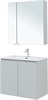 AQUANET Мебель для ванной подвесная Алвита New 80 2 дверцы, серый - фото 225807