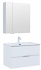 AQUANET Мебель для ванной подвесная Алвита New 80 2 ящика, белый матовый - фото 225819