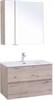 AQUANET Мебель для ванной подвесная Алвита New 80 2 ящика, дуб веллингтон белый - фото 225831